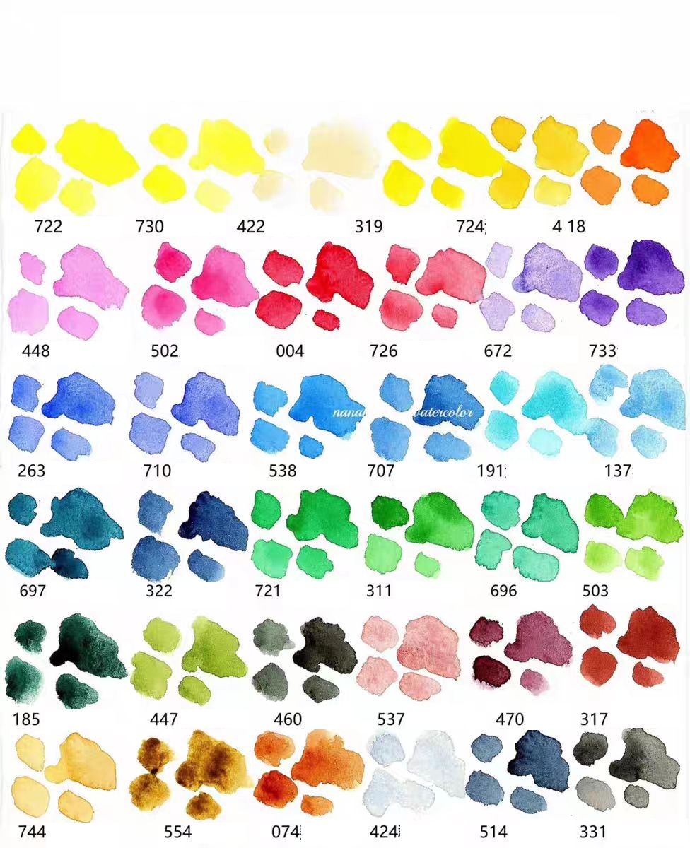 Winsor & Newton Professional Watercolor 36color set handmade watercolor 1ml iron box with color card