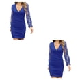 thumbnail image 1 of Guardurnaity Primavera otoño mujeres Sexy encaje vestido de manga larga niñas transpirable estilo Casual vestidos con cuello en V ropa de fiesta Type4 NO4, 1 of 6
