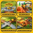 thumbnail image 4 of 226 PCS Construction Race Track Set, 2-Level Parking Garage, DIY Track with Electric Car & 3 Trucks, Ages 3-12, 4 of 10