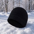 thumbnail image 4 of GSPCLAM Mens Hats Winter Fleece Thick Windproof Outdoor Activity Beanie Hats Solid Color Waffle Textured Beanie Black, 4 of 4