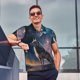 thumbnail image 4 of Balery Night Sky Wolf Camisa Polo de Hombre con Estampado, de Manga Corta y Tejido Medio, Camisa Tipo Golf Polo-4X-Large, 4 of 6
