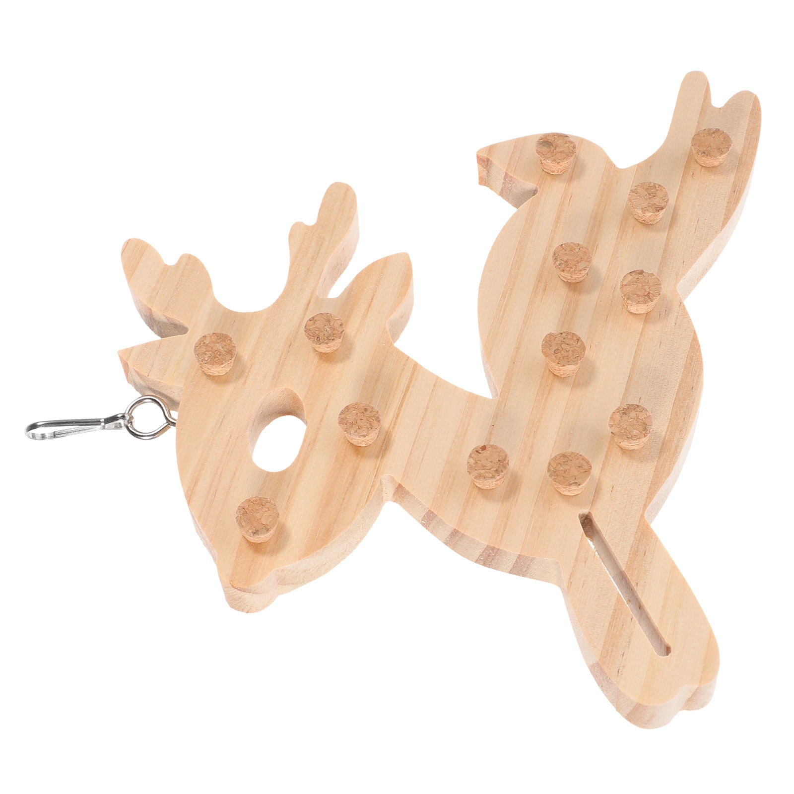 FOMIYES Hanging Parrot Bird Chewing, Wooden Cage Accessory for Parakeets