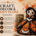 thumbnail image 7 of Day of the Dead Patchwork Doll DIY Kit, Sugar Skull Sewing Craft Kits for Adults, Halloween Fabric Doll Making Kit, Fall Home Decor Handmade Gift for Craft Lovers and Doll Collectors (B), 7 of 7