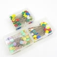 thumbnail image 2 of Justharion 100Pcs Plastic Flat Head Pins Straight Quilting Pins Mixed Color DIY Sewing Needles, Bow Tie, 2 of 9