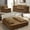 Camel, variant on 80" Multi-Functional Sectional Sofa Bed, Convertible Floor Sleeper Sofa with Independent Chaise Lounge and Dual-Purpose Blanket, Plush Corduroy Deep Seat Couch, Beige