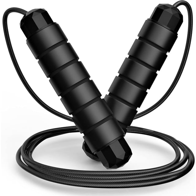 Adapté à Divers Objectifs pour Entraînement Cardio et Musculation, Corde à Sauter Équipement D\'entraînement Physique à Domicile Assurant des Sauts Lisses et Rapides avec Fils d'Acier Revêtus Pvc
