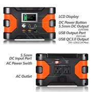 150W Portable Power Station with 60W Solar Panel - 166Wh Solar Generator with AC/USB/DC Outputs for Camping, Emergency, and Outdoor Use
