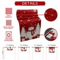thumbnail image 5 of Xmas Happy Snowman Table Runner 13x90in Non-Slip Cotton Linen Table Runners, Christmas Tree Snowflakes on Red Dresser Scarves TableRunner for Dinner Kitchen Dining Wedding Party, 5 of 9