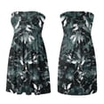 thumbnail image 6 of Sundresses for Women Strapless Sleeveless Smocked Ruffle Off Shoulder Floral Print Dress Boho Swing A-Line Punk Dress, 6 of 7