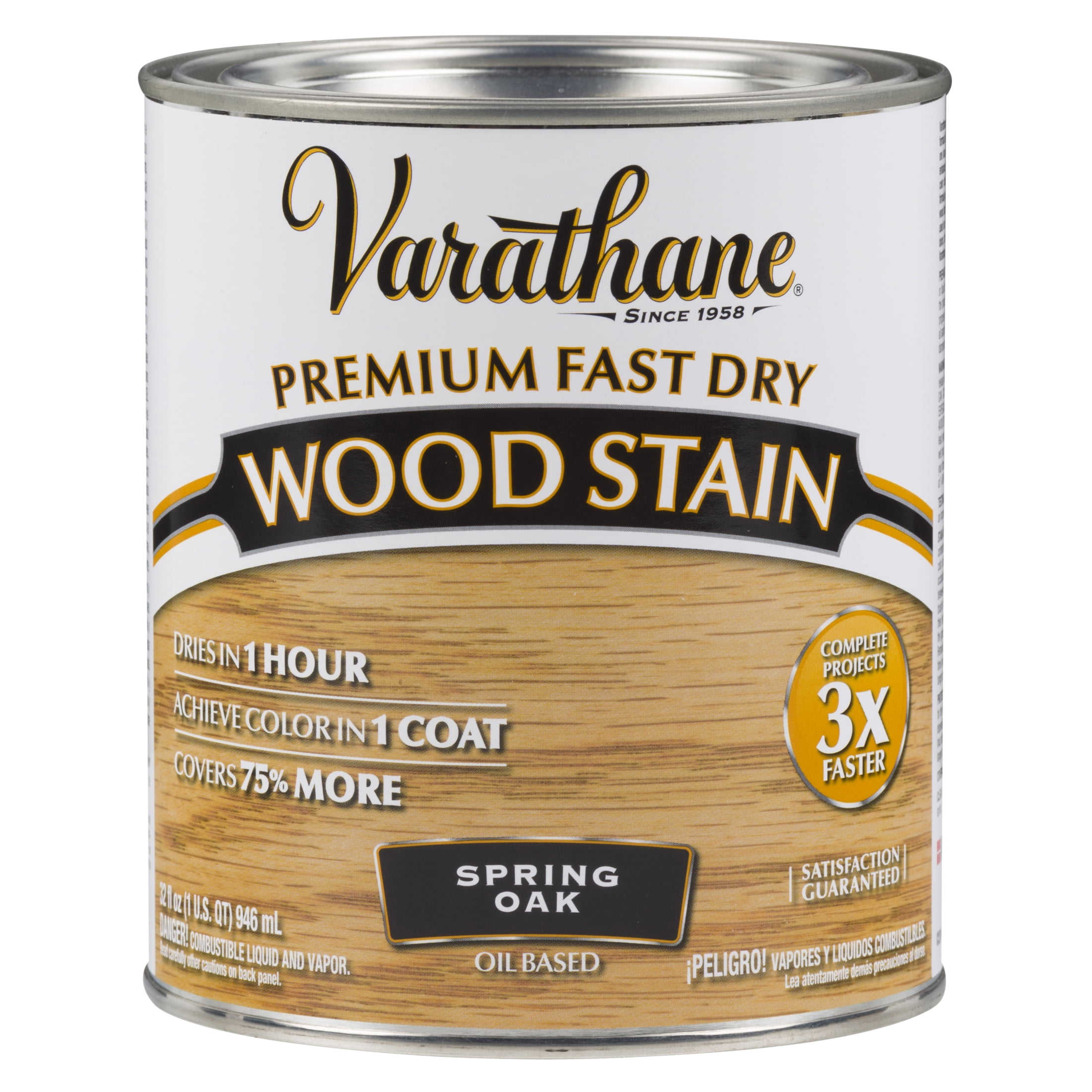 2 Pack, Spring Oak, Varathane Premium Fast Dry Wood Stain-262004, Quart