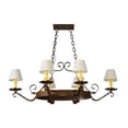 thumbnail image 4 of Meyda 141763 40 in. Handforged Oval 6 Light Chandelier, Rustic Iron, 4 of 5