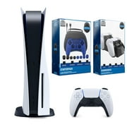 Sony Playstation 5 Disc Version Console with Dual Charging Dock Station and Pro Gamer Starter Pack Bundle