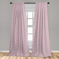 thumbnail image 5 of Geometric Curtains 2 Panels Set, Diamond Shaped Little Squares Avant Garde Color Boxes Checkered Modern, Window Drapes for Living Room Bedroom, 56"W X 63"L, Multicolor, by Ambesonne, 5 of 5