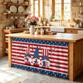 thumbnail image 6 of Independence Day Gnomes Cabinet Curtain 32"Wx55"L, Dustproof Pantry Door Curtain with Self Adhesive Tape, 4th of July Red Striped Tall Storage Cover Privacy Drape for Bathroom Kitchen Laundry Room, 6 of 9