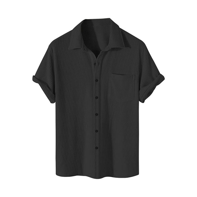 toraway Fall Clothes Mens Shirts Casual Long Sleeve Large Tall Men S Simple Solid Color Spring Single Lapel Shirt Jacket S