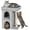 Light Gray-24" H, variant on Extra Large Cat Tree Tower for Adult Cats 20 lbs+, 25in Perch Bed, Condo Cave, Sisal Scratching Posts for Indoor Pets