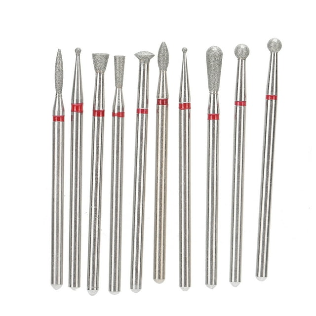 10 Uds. Brocas para uñas, amoladora de rebabas, herramientas de manicura de pulido y eliminación de fresado multiforma