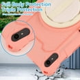 thumbnail image 6 of Dteck Silicone Case for Samsung Galaxy Tab S9 FE 5G 10.9" / S9 / S8 / S7 11" Tablet, 360 Rotating Hand Grip Stand Lightweight Shock Proof Protective Cover with Pencil Holder Shoulder Strap,Pink, 6 of 6