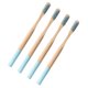 thumbnail image 2 of 4 cepillos de dientes de bambú biodegradables, ecológicos, para viajes y uso doméstico (azul cielo)., 2 of 7
