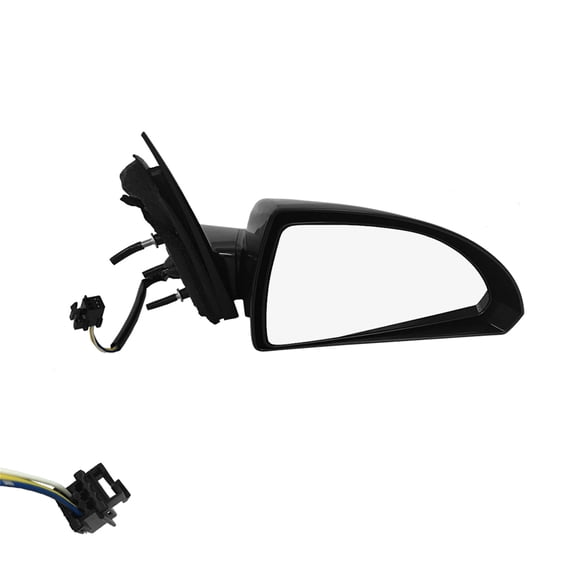 Right Passenger Side Power Non-Folding View Mirror Chrome/Convex Warning Black Smooth 6H3P For 2006-2013 Chevrolet Impala