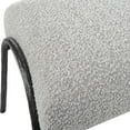 thumbnail image 5 of Uttermost Jacobsen Contemporary Fabric and Iron Bench in Warm Gray/Aged Black, 5 of 7