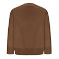 thumbnail image 4 of Nrmvnmi Women's Classic 3/4 Sleeve Open Front Cropped Cardigan Sweater Lightweight Knit Short Shrugs Brown, 4 of 5