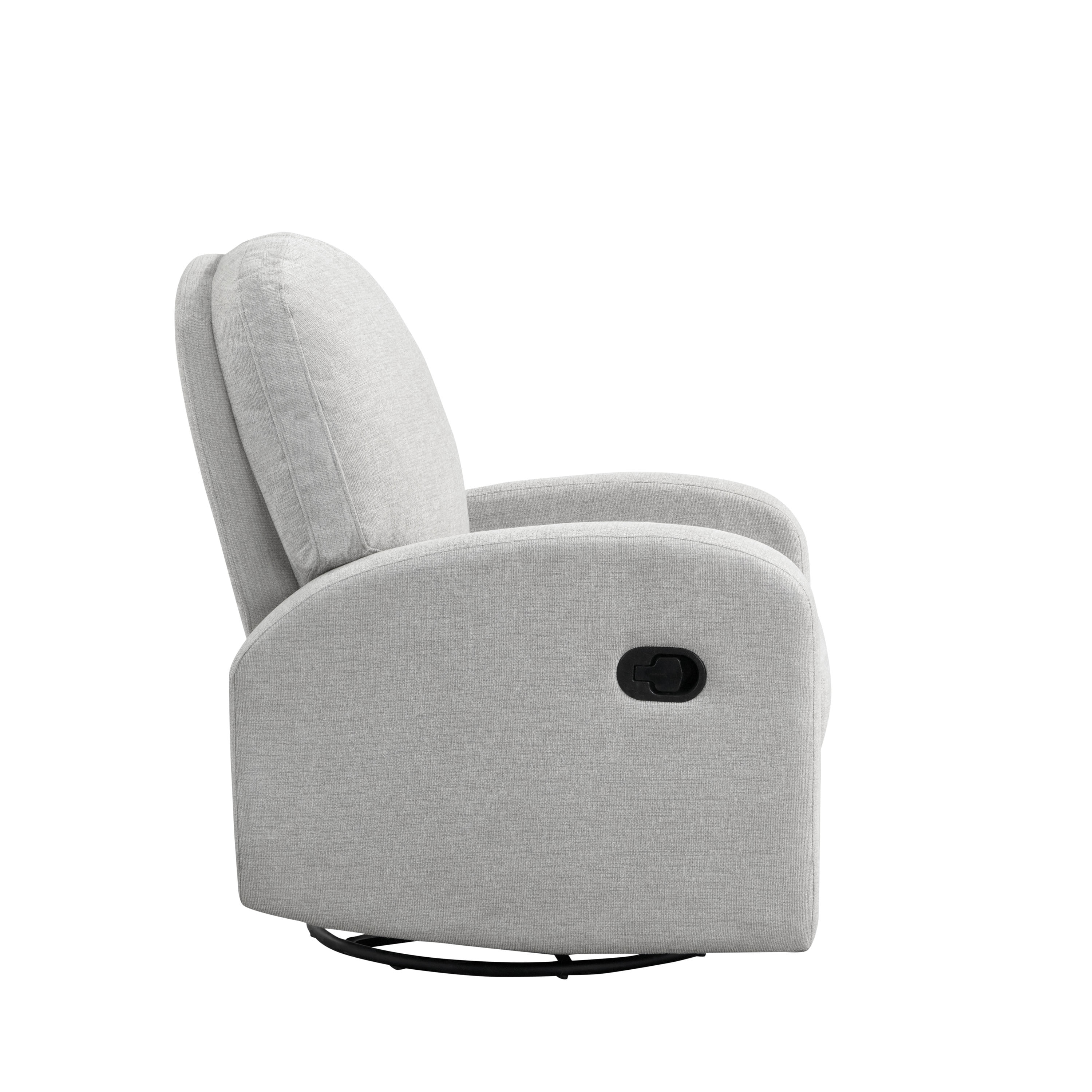 Relax-A-Lounger Pearson Modern Swivel Recliner, Light Gray Fabric