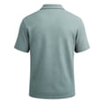 thumbnail image 4 of Polo Shirts for Men Short Sleeve Solid Color Pique Knit Classic Collared Shirts Men's Golf Shirts Casual Work Shirts Green S, 4 of 6