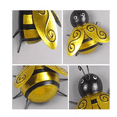 thumbnail image 5 of Metal Wall Bumble Bee - 4 Pack 3D Sculpture Wall Art Bee Ornament Inspirational Wall Decor Hanging Bumblebee Art Decor,3D Iron Bee Art Sculpture Hanging Wall Decorations for Outdoor Home Garden, 5 of 6
