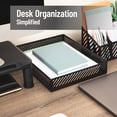 thumbnail image 3 of Mind Reader Metal Letter Size Paper Tray, Desktop Document Organizer with Non-Slip Pads, Office Desk Accessory Tray, Metal, Black, 3 of 8