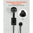 thumbnail image 2 of VEVOR Wall Mounted Supply Elbow, Wall Supply Elbow with O-Ring Flange, Tapered 1/2" NPT Female Inlet, Solid Brass Wall Union, Round Walls Union Water Supplying, Matte Black Finish, 1/2" IPS, 2 of 9