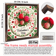 thumbnail image 3 of 1pc 7, 87X7, 87Inch 2D Flat Retro Style Happy Valentine'S Day Wreath Sign- Round Metal Wall Decoration, Perfect Gift for Friends And Family, Suitable for Home, Garden, Cafe, Bar, Ideal Room Decor, 3 of 9