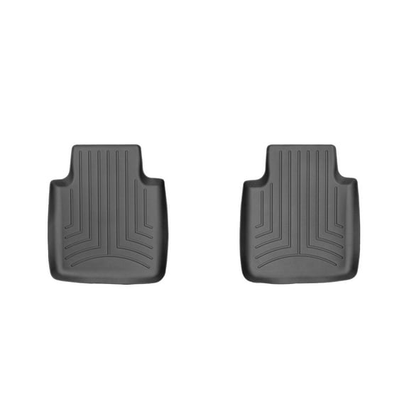 WeatherTech Custom Fit FloorLiners compatible with 2011-2012 Jaguar XJ Series - 2nd Row (2-Piece Liner), Black