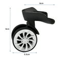 thumbnail image 7 of 2Pcs Wheels Replacement for Luggage Suitcase Caster Wheels Travel Case Replacement Wheels, Black, 7 of 7