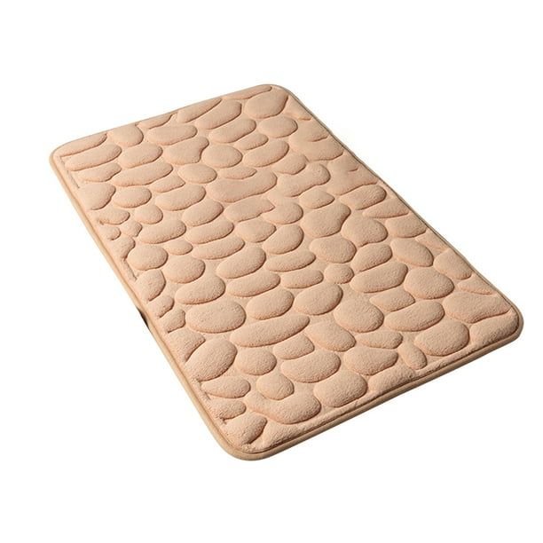 Billuyoard Alfombrilla de baño de Color sólido para ducha, alfombra absorbente lavable para baño, alfombrilla de baño para entrada de puerta Juegos de accesorios de baño Marrón claro 50x80cm