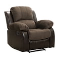 thumbnail image 2 of OakvillePark Tillinghast Microfiber Fabric Upholstered Reclining Chair, Chocolate, 2 of 11