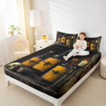 thumbnail image 3 of Feelyou Spooky Bottle King Sheets, Halloween Gothic Skeleton Bedding, 4-Piece, 1 Flat Sheet, 1 Fitted Sheet and 2 Pillowcases, 3 of 5