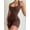 Brown, variant on Women's Sleeveless U Neck Jumpsuit, One Piece Short Romper for Fitness, Casual Wear and Activewear