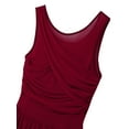 thumbnail image 4 of MSemis Female Dance Leotard Dress V-Neck High-Low Skirt XS to 3XL, 4 of 7