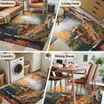 thumbnail image 5 of Area Rugs for Living Room 4x6 Ft, Orange Botanical Elk Non Slip Area Rugs for Kitchen Bedroom Entryway, Farmhouse Deer River Washable Carpet Runner Rug Floor Mats for Bedroom Home Decor, 5 of 9