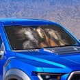 thumbnail image 4 of HUIACONG Three Horses Portrait Foldable Car Windshield Sun Shade for Trucks Vans Car Accessories Keeps Vehicle Cool Sun Visor Protector Sunshade, 4 of 7