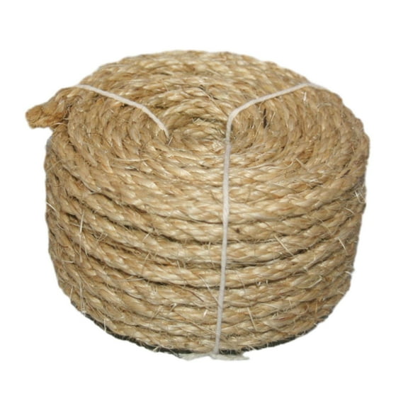 EHJRE Sisal Twine Rope Cat Scratching Post Claw Control Toy Durable Tree Scratching Rope Furniture Protector Hemp Rope Thick 65Feet Linen