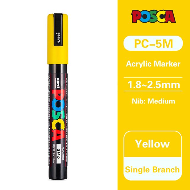 UNI Posca Pen Graffiti PC-1M 3M 5M Punta Media 0.7mm-2.5mm Arte Papelería Para Escuela/Oficina LYQ1