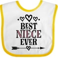 thumbnail image 3 of Inktastic Best Niece Ever from Aunt Girls Baby Bib, 3 of 4