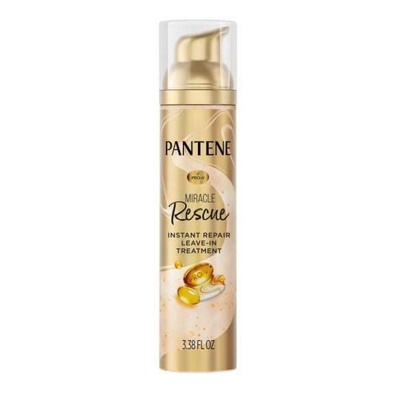 Pantene Miracle Rescue Instant Repair Leave-In Treatment with Melting Pro-V Pearls, 3.38 oz