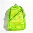 thumbnail image 3 of Hyknon Clear Backpack Heavy Duty, Transparent PVC See Through Travel Bag, Large Capacity Waterproof Clear Daypack with Adjustable Straps, Lightweight Clear Backpack for Outgoing for Men Women, Green, 3 of 6