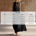 thumbnail image 3 of Uscallm Women's Collared Sleeveless Button Down Maxi Dresses Flowy Casual Long Boho Beach Vacation Sundresses, Khaki L, 3 of 7