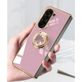 thumbnail image 4 of for Samsung Galaxy Z Fold 5 Case with Kickstand, Luxury Plating Bumper, Built-in 360° Magnetic Ring Holder for Women Men Slim Shockproof Protective Phone Case for Galaxy Z Fold 5 5G, Gray, 4 of 8