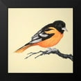 thumbnail image 2 of Atelier B Art Studio 12x12 Black Modern Framed Museum Art Print Titled - REALISTIC LITTLE BIRD ON A BRANCH, 2 of 5