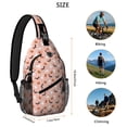 thumbnail image 5 of Sling Backpack,Pastel Halloween Ghosts Pattern Sling Bag with Water Bottle Holder,Waterproof Sling Bag for Men/Women with Headphone Jack for Hiking,Travel, 5 of 6